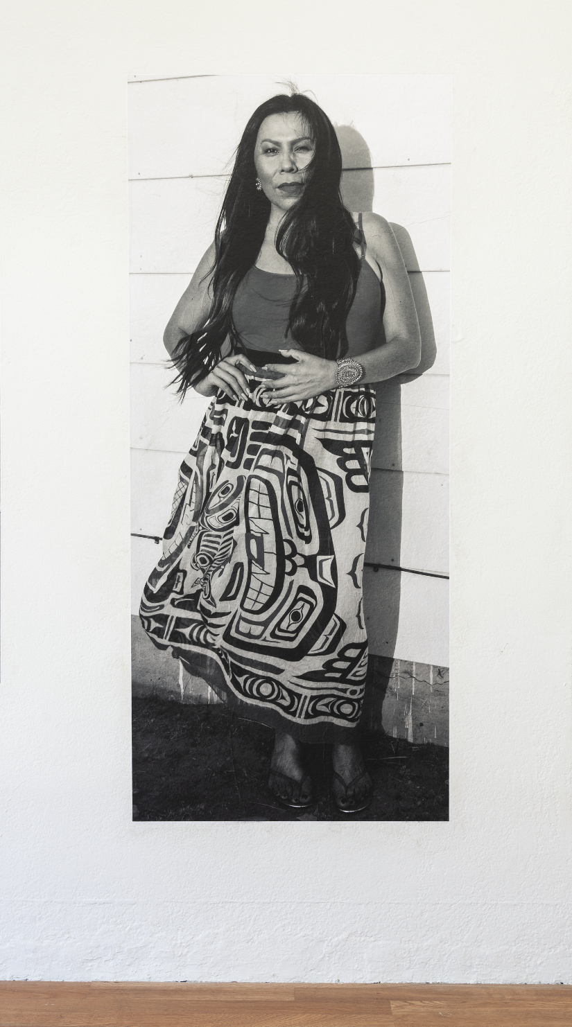 Navajo women. Black and white photograph.