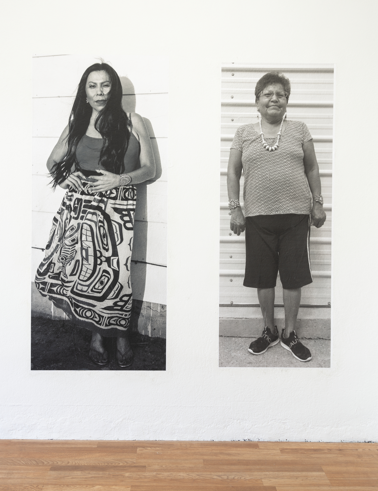 Navajo women. Black and white photograph.